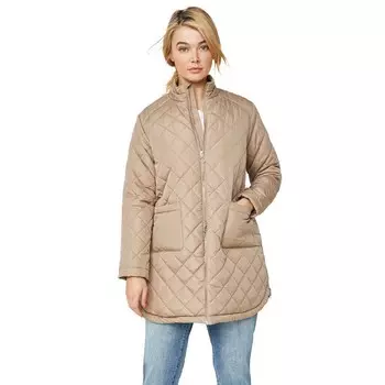 Женская стеганая куртка на молнии Ellos больших размеров, цвет Sand Dune