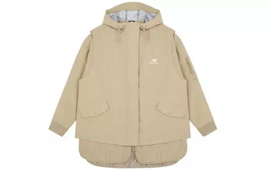 Женская стеганая куртка New Balance, цвет Beige