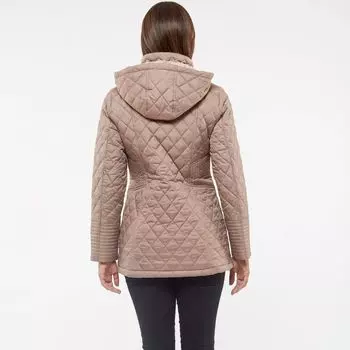 Женская стеганая куртка с капюшоном и деталями d.e.t.a.i.l.s, темно-зеленый