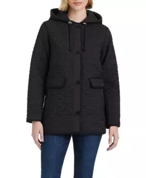 Женская стеганая куртка-трапеция Spade Flower kate spade new york, черный