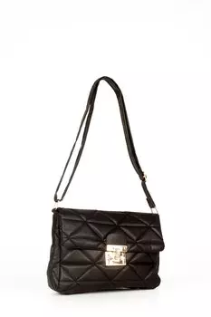 Женская стеганая сумка через плечо с мягкой текстурой (20542) Luwwe Bags, черный