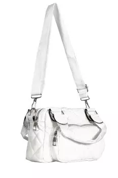 Женская стеганая сумка через плечо с тремя отделениями (10457) Luwwe Bags, белый