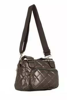 Женская стеганая сумка через плечо с тремя отделениями (10457) Luwwe Bags, серый