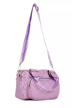 Женская стеганая сумка через плечо с тремя отделениями (10457) Luwwe Bags, сирень