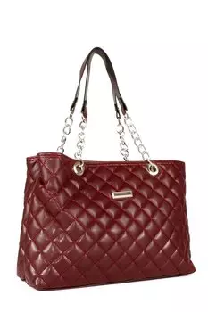 Женская стеганая сумка на плечо с ремешком-цепочкой (10553) Luwwe Bags, бургундия