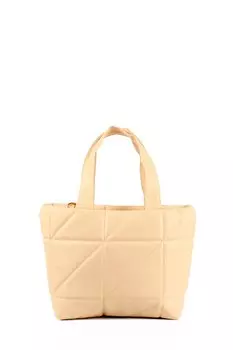 Женская стеганая сумка на руку и через плечо с мягкой текстурой (20691) Luwwe Bags, крем