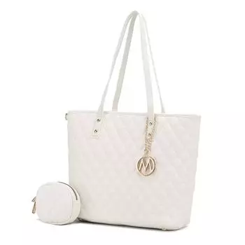 Женская стеганая женская большая сумка-тоут с мешочком Tansy MKF Collection от Mia K MKF Collection, синий