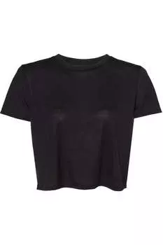 Женская струящаяся укороченная футболка BELLA + CANVAS, черный