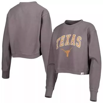 Женская студенческая одежда серого цвета Texas Longhorns Classic Campus Corded Timber Толстовка