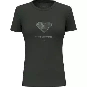 Женская сухая футболка Pure Heart Salewa, оливковый