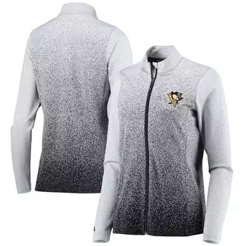 Женская сухая куртка с молнией во всю длину Antigua White/Black Pittsburgh Penguins Guide Desert Antigua