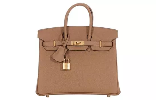 Женская сумка Birkin Togo из телячьей кожи, цвет "молочный чай", размер 0M HERMES