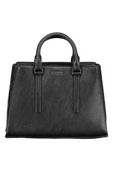 Женская сумка Calvin Klein тоут с короткими ручками фактурная, черный