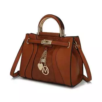 Женская сумка Cassia Medium Satchel от Mia K MKF Collection By Mia K., цвет cognac