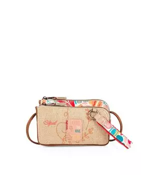 Женская сумка через плечо Arezzo бежевого цвета на молнии SKPAT, бежевый