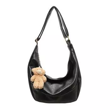 Женская сумка через плечо Banyanu, Черный + кулон