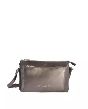 Женская сумка через плечо Bella оловянного цвета на молнии Don Algodn, серебро
