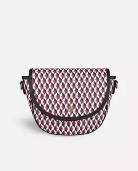 Женская сумка через плечо Born среднего бордового цвета с магнитной застежкой Lonbali