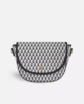 Женская сумка через плечо Born среднего размера в черных тонах с магнитной застежкой Lonbali, черный