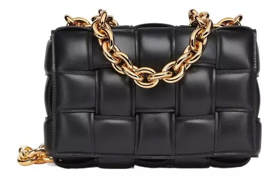 Женская сумка через плечо Bottega Veneta с цепочкой и кассетой