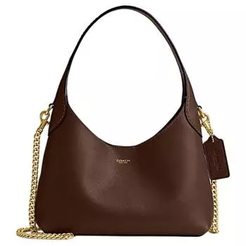 Женская сумка через плечо Brooklyn Cow Leather с принтом кленового листа COACH