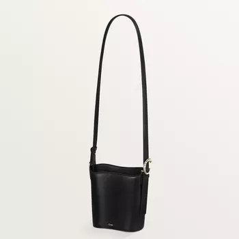 Женская сумка через плечо Cartier Sac seau mini modle, Panthre C de Cartier, черная зернистая телячья кожа