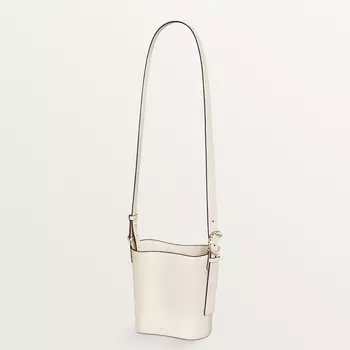 Женская сумка через плечо Cartier Sac seau mini modle, Panthre C de Cartier, зернистая телячья кожа цвета соли