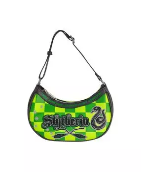 Женская сумка через плечо Checker Slytherin среднего размера Fred Segal Harry Potter, зеленый