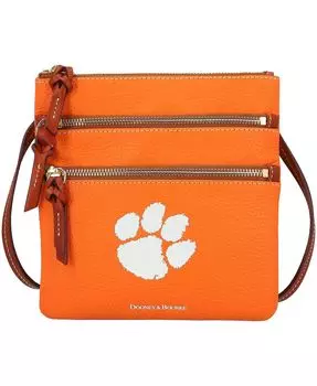 Женская сумка через плечо Clemson Tigers Pebble с тройной молнией Dooney & Bourke