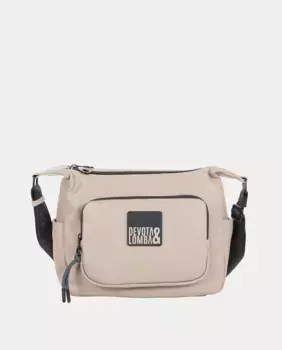 Женская сумка через плечо Complex серо-коричневого цвета Devota & Lomba, цвет Topo