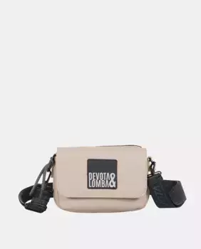 Женская сумка через плечо Complex серо-коричневого цвета Devota & Lomba, цвет Topo