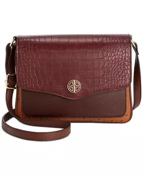 Женская сумка через плечо Croc Colorblock Giani Bernini, коричневый