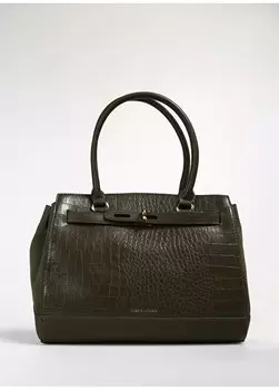 Женская сумка через плечо цвета хаки 28X32x16 6859-2 David Jones, хаки