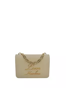 Женская сумка через плечо цвета слоновой кости Moschino