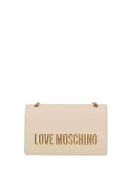 Женская сумка через плечо цвета слоновой кости Moschino