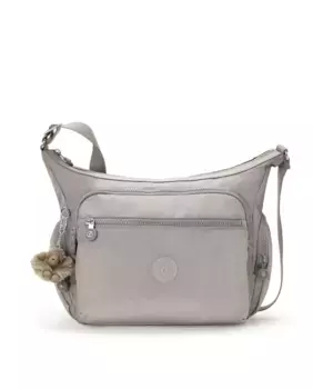 Женская сумка через плечо Gabbie Medium с регулируемым ремешком серого цвета Kipling, серый