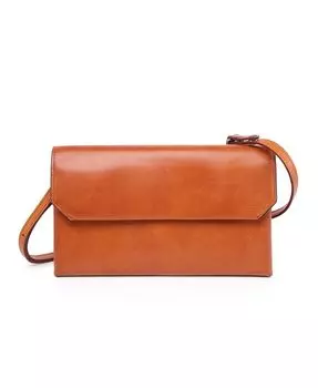 Женская сумка через плечо Garden Brick из натуральной кожи OLD TREND, коричневый