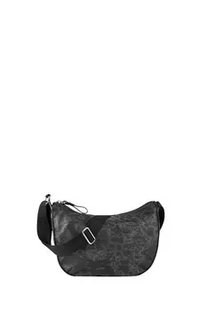 Женская сумка через плечо geo soft black среднего размера в форме полумесяца Alviero Martini