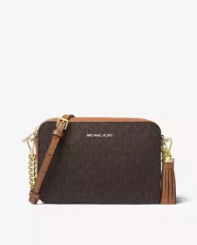 Женская сумка через плечо Ginny с логотипом Michael Michael Kors, коричневый