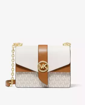 Женская сумка через плечо Greenwich с логотипом Michael Michael Kors, цвет Natural