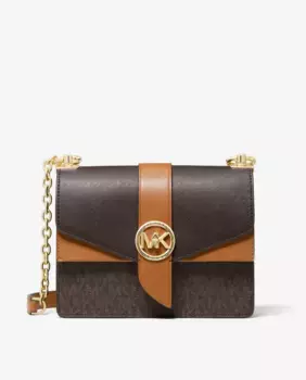 Женская сумка через плечо Greenwich с логотипом Michael Michael Kors, коричневый