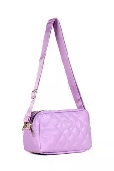 Женская сумка через плечо и через плечо со стеганым ремнем и двойным отделением (20623) Luwwe Bags, сирень