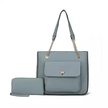 Женская сумка через плечо и кошелек из веганской кожи MKF Collection Jenna от Mia k — 2 предмета, синий