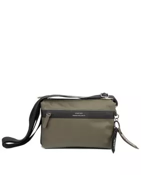 Женская сумка через плечо из экокожи цвета хаки Stamp