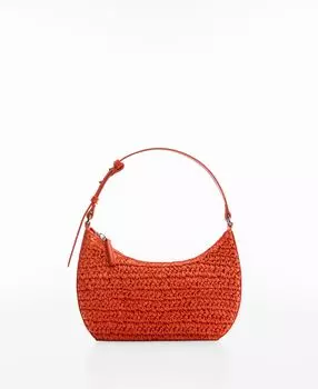 Женская сумка через плечо из натурального волокна MANGO