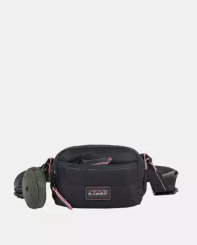 Женская сумка через плечо из нейлона черного цвета с мягкой подкладкой Ventis