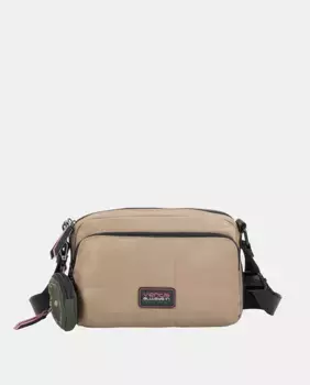 Женская сумка через плечо из нейлона с мягкой подкладкой серо-коричневого цвета Ventis, цвет Topo