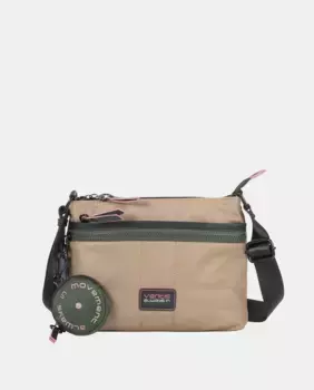 Женская сумка через плечо из нейлона с мягкой подкладкой серо-коричневого цвета Ventis, цвет Topo