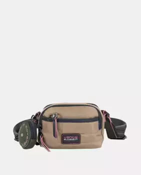 Женская сумка через плечо из нейлона с мягкой подкладкой серо-коричневого цвета Ventis, цвет Topo