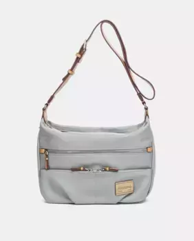 Женская сумка через плечо из переработанных материалов синего цвета Abbacino